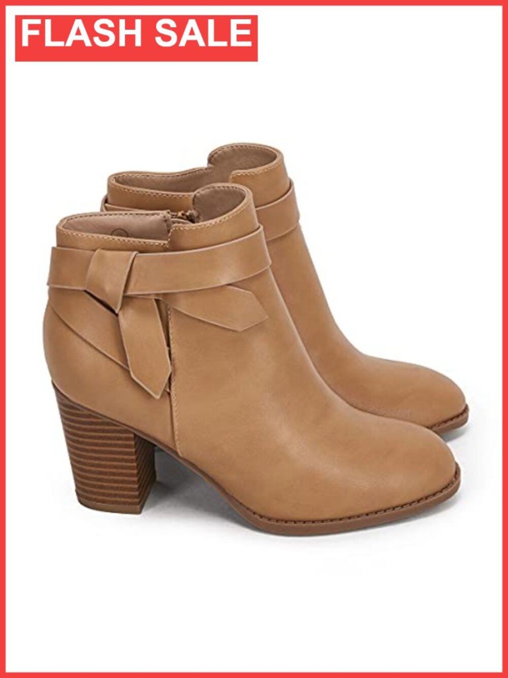 Tie Knot Chelsea Ankle Boots Closed Toe Stacked Heel Booties Faux Suede
